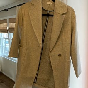 TOPSHOP grey wool coat